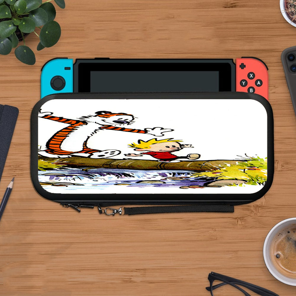 Calvin And Hobbes Play On River Protective Carry Switch Nintendo Switch 2 Case