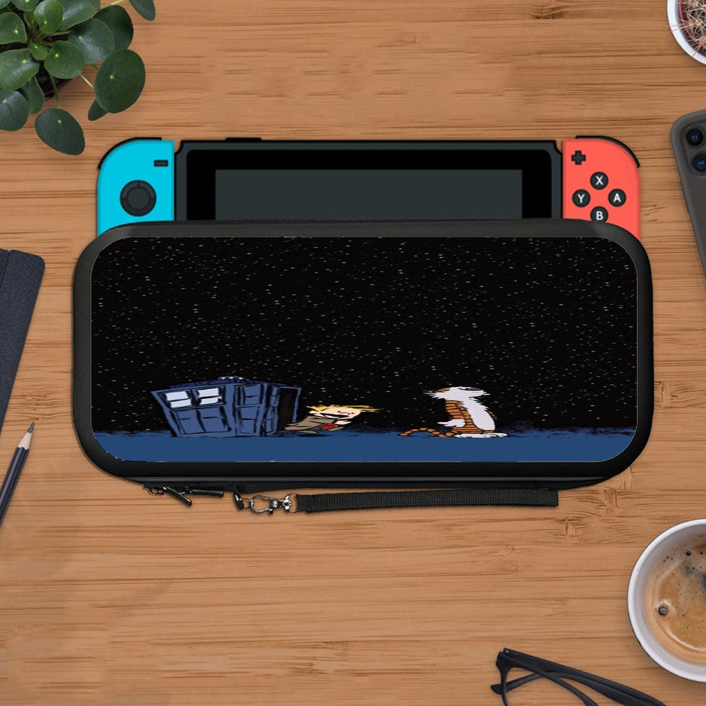 Calvin Hobbes Night Sky Stars Tardis Protective Carry Switch Nintendo Switch 2 Case