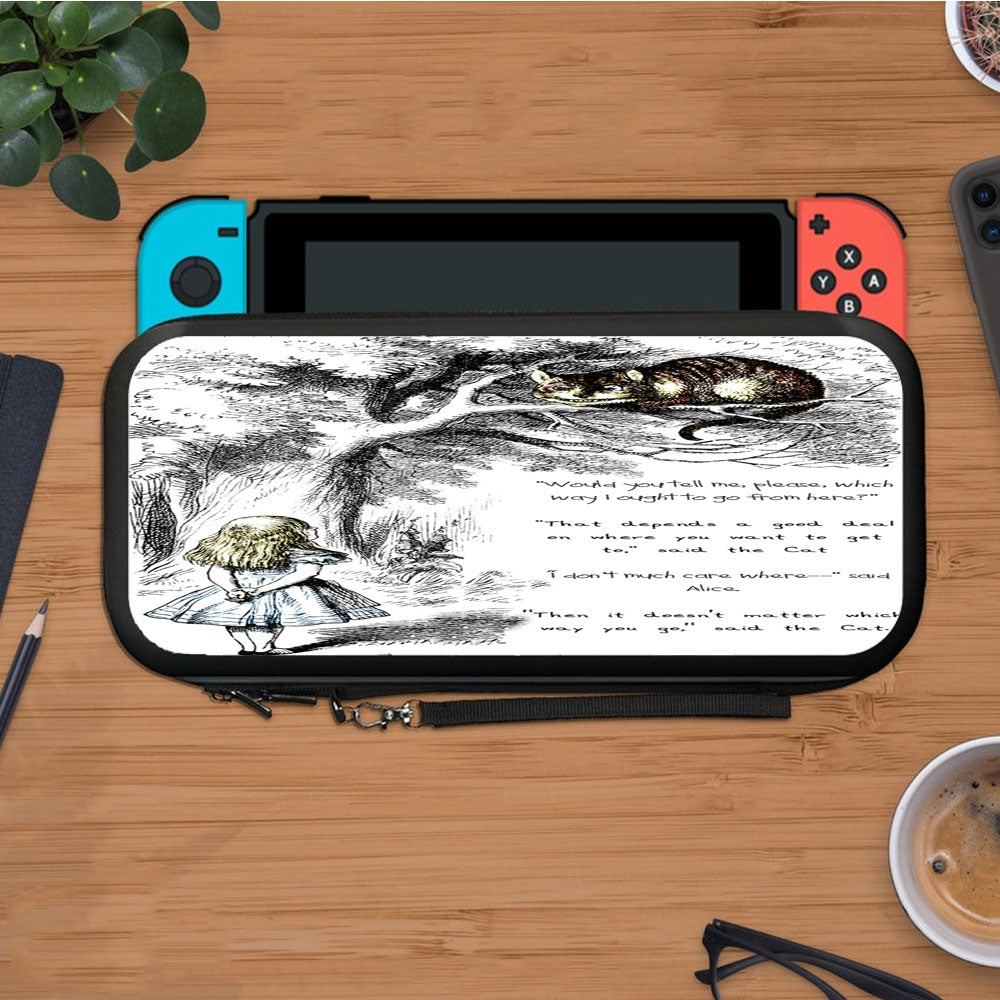 Cat Cheshire Quote Protective Carry Switch Nintendo Switch 2 Case