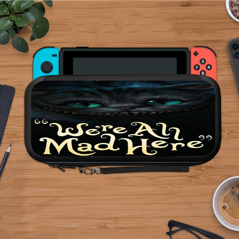 Cat Cheshire Were All Mad Here Protective Carry Switch Nintendo Switch 2 Case