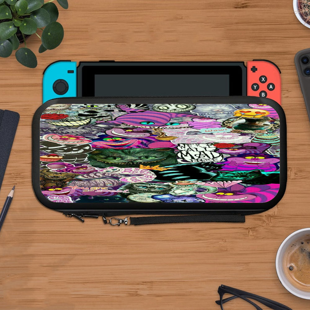 Cheshire Cat Collages Wallpaper Protective Carry Switch Nintendo Switch 2 Case