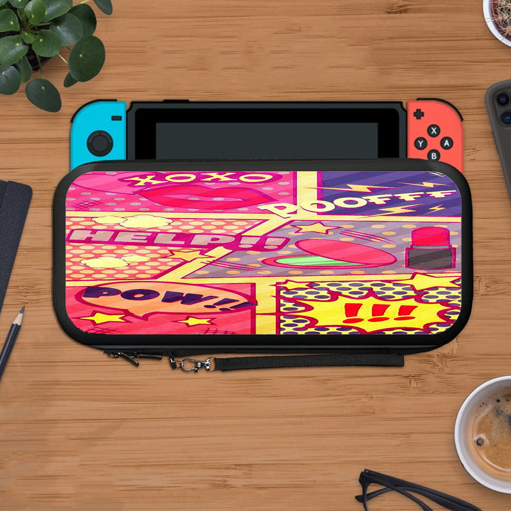 Cosmetic Puff Comic Strip Protective Carry Switch Nintendo Switch 2 Case