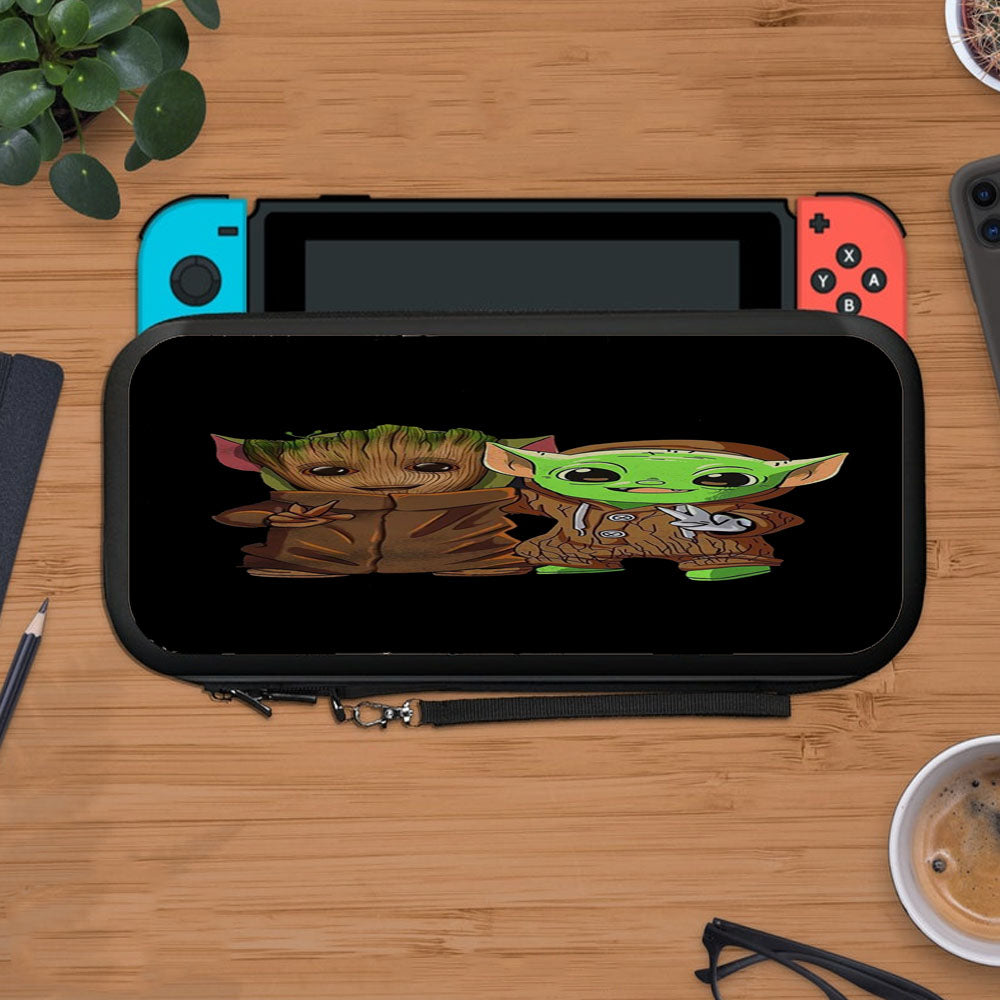 Cute Baby Groot And Baby Yoda Costume Protective Carry Switch Nintendo Switch 2 Case