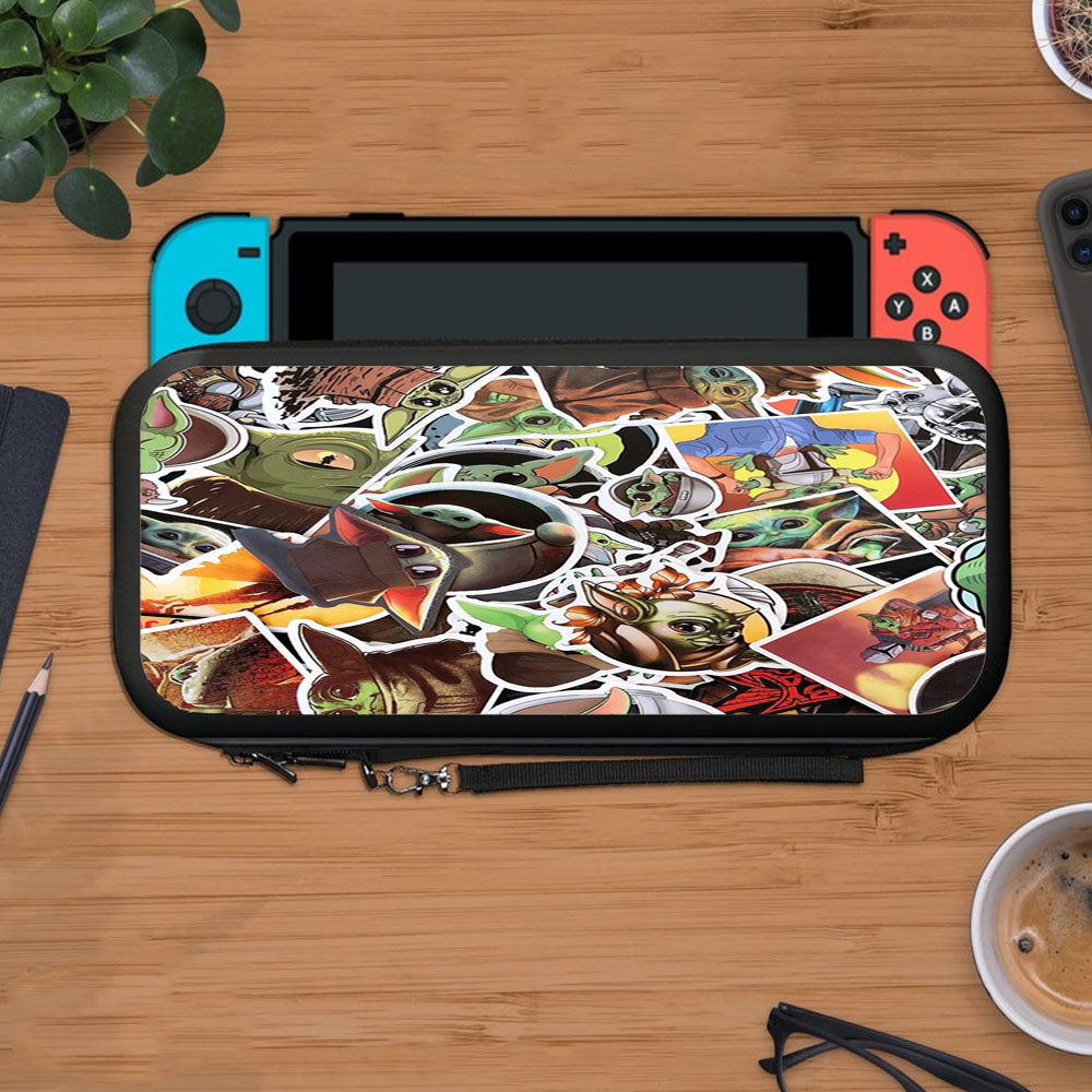 Cute Baby Yoda Star Wars The Mandalorian Stickers Protective Carry Switch Nintendo Switch 2 Case