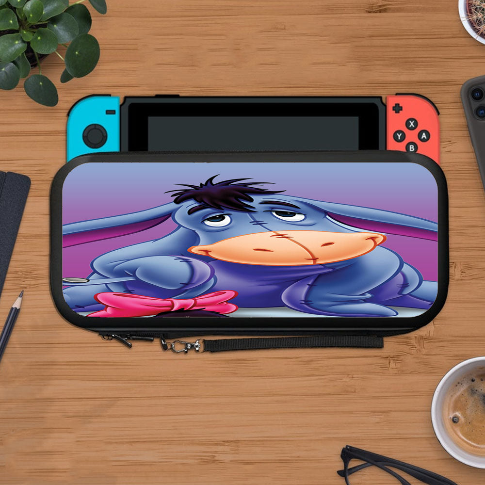 Cute Cartoon Eeyore Purple Wallpaper Protective Carry Switch Nintendo Switch 2 Case