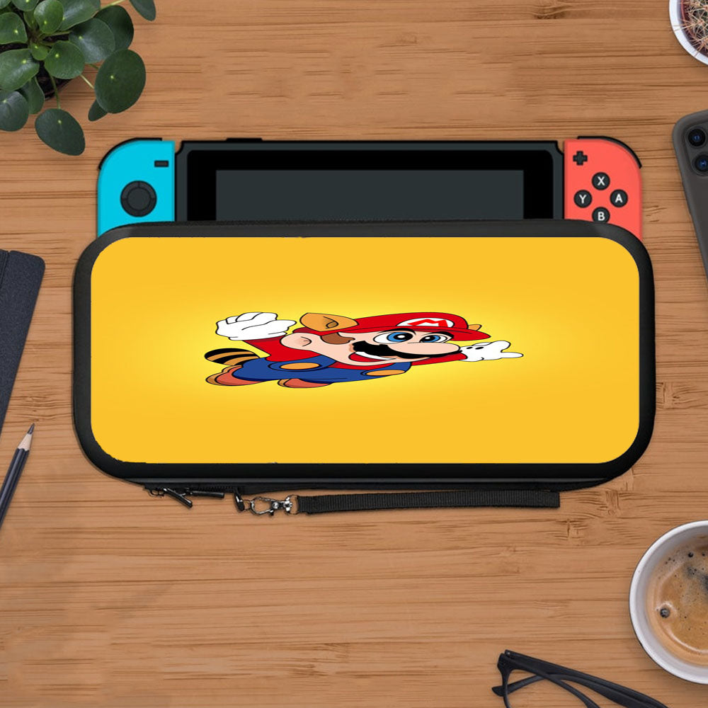Cute Racoon Mario Yellow Protective Carry Switch Nintendo Switch 2 Case