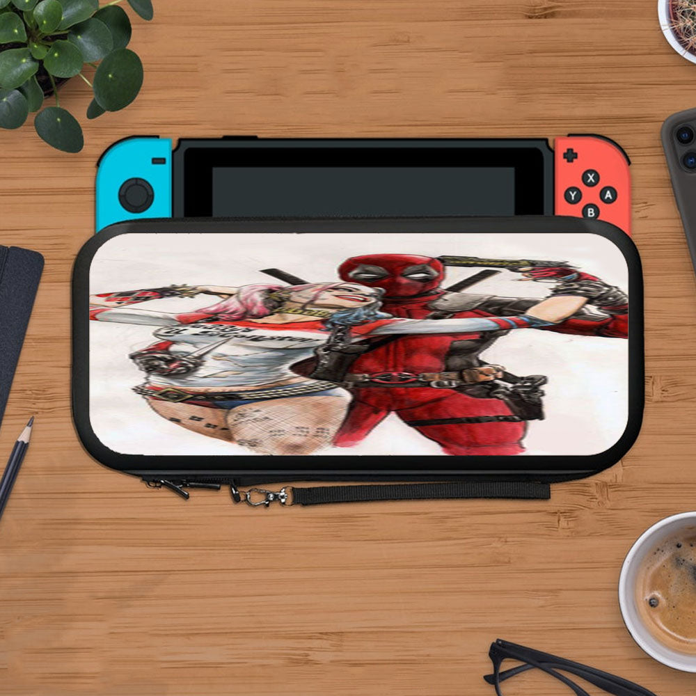 Deadpool And Princesses Harley Quinn Art Protective Carry Switch Nintendo Switch 2 Case