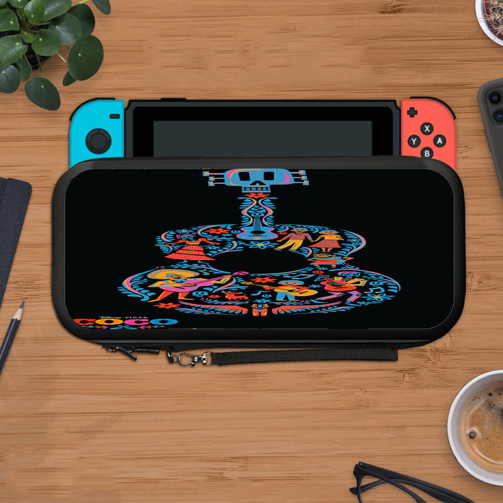 Disney Pixar Coco Guitar Pattern Protective Carry Switch Nintendo Switch 2 Case