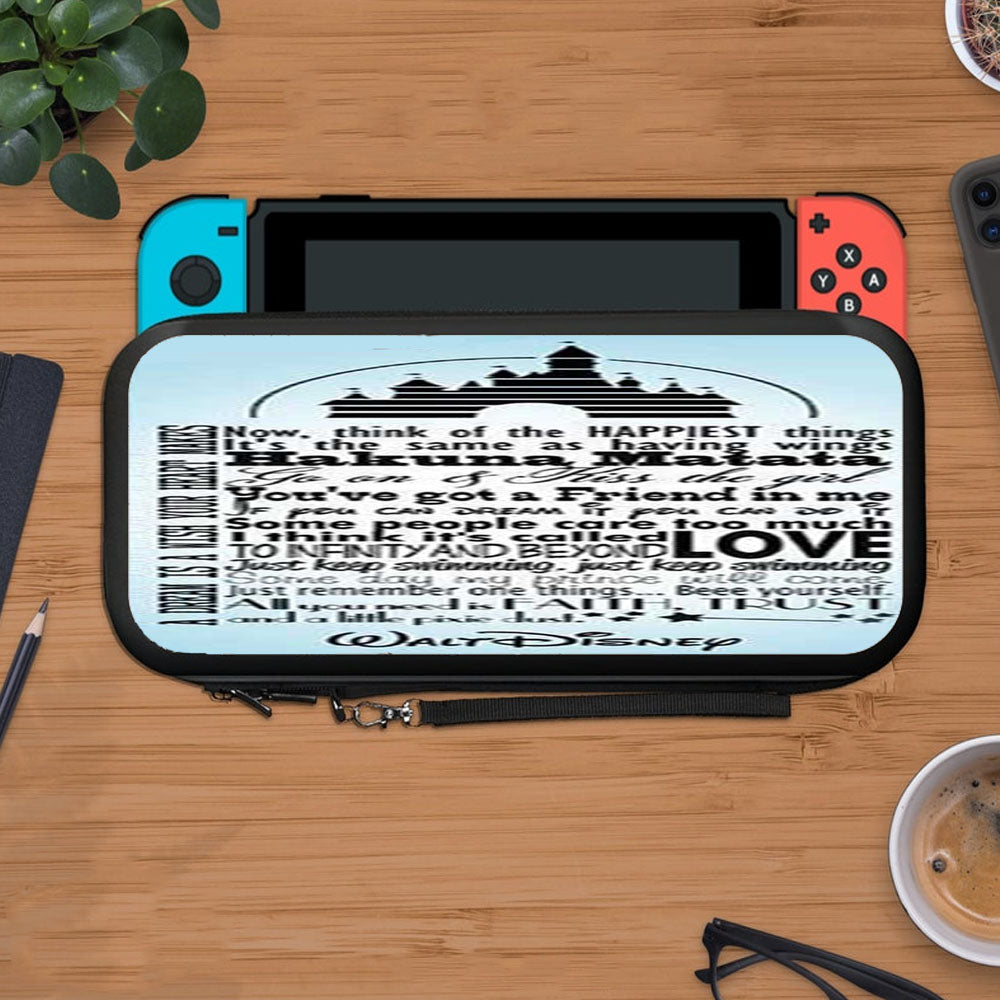 Disney Quotes Blue Fade New Protective Carry Switch Nintendo Switch 2 Case