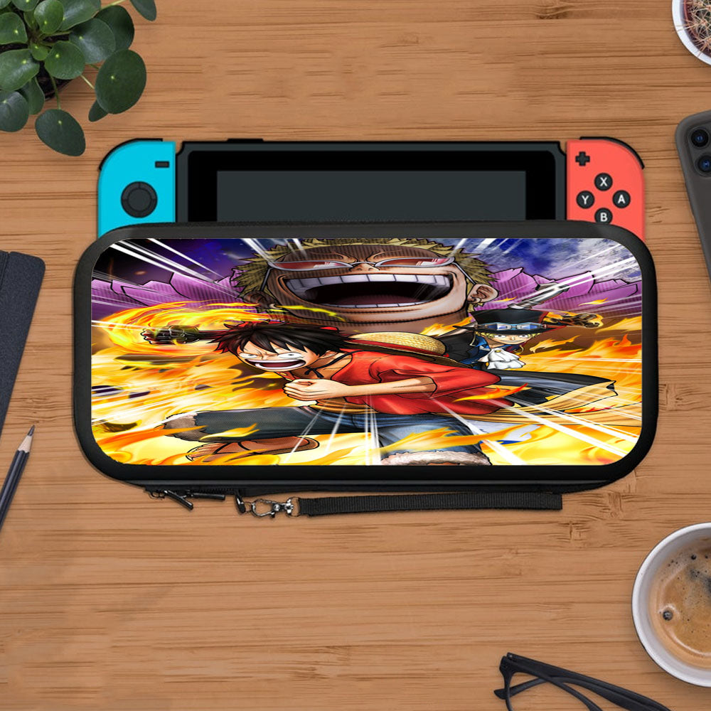 Donquixote Doflamingo Luffy And Sabo One Piece Pirate Warriors 3 Wallpaper Protective Carry Switch Nintendo Switch 2 Case