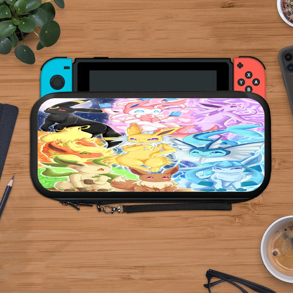 Eevee Evolutions Pokemon Fanart Protective Carry Switch Nintendo Switch 2 Case