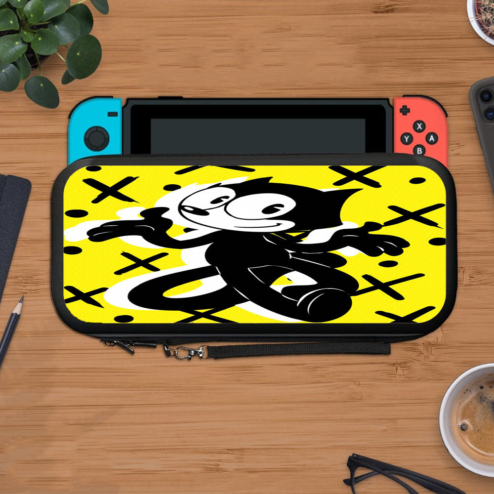 Felix The Cat Magic Bag Canvas Pattern Protective Carry Switch Nintendo Switch 2 Case