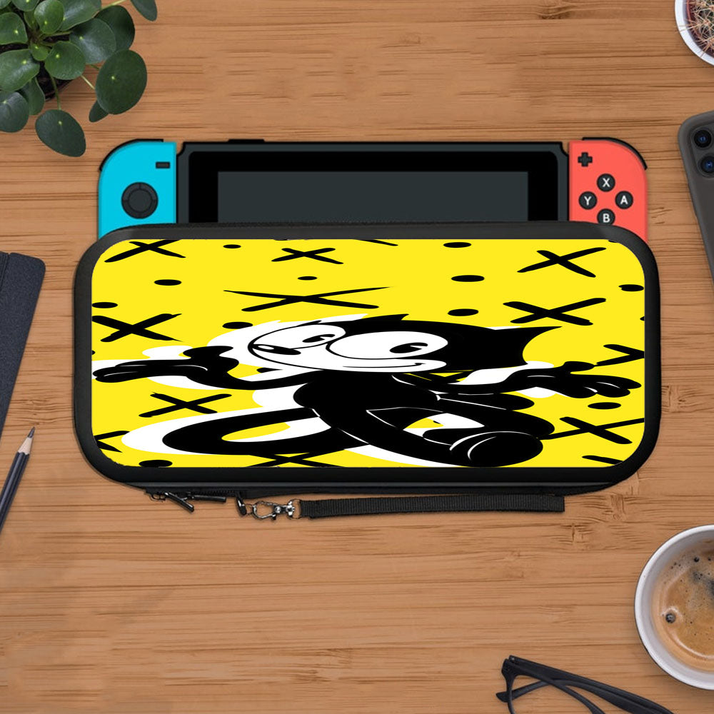 Felix The Cat White Shadow And Pattern Protective Carry Switch Nintendo Switch 2 Case