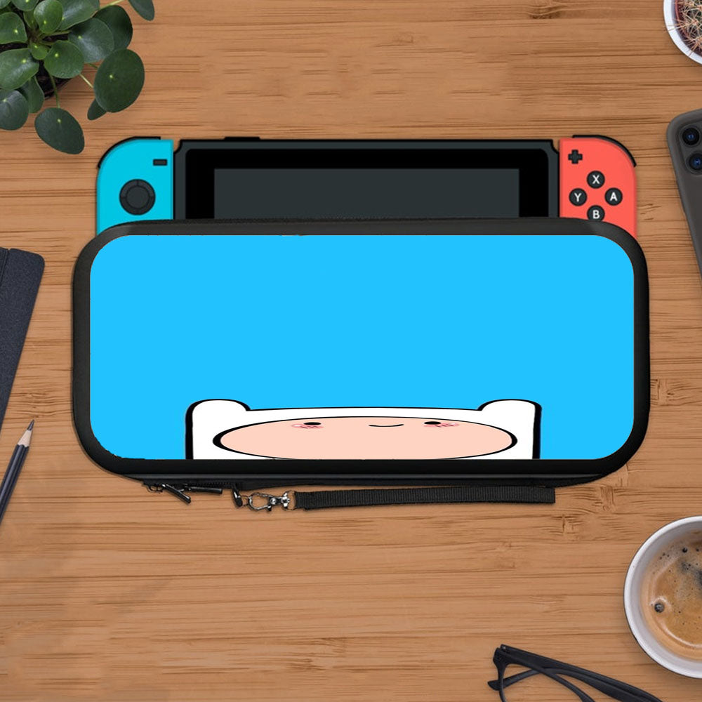 Finn The Human Adventure Time Wallpaper Blue Protective Carry Switch Nintendo Switch 2 Case