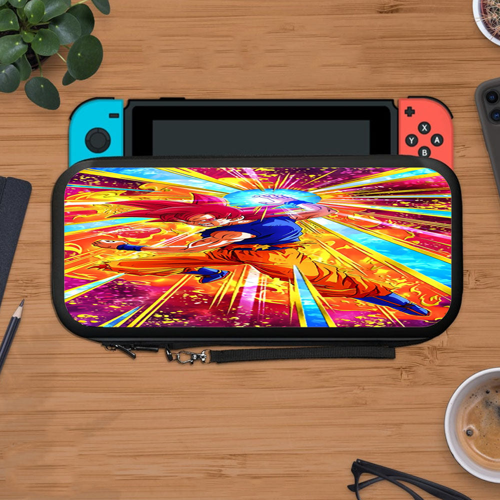 Flaring Battle Impulse Super Saiyan God Goku Protective Carry Switch Nintendo Switch 2 Case