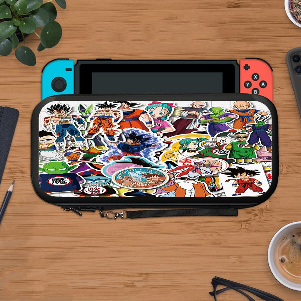 Goku Krilin Vegeta Bulma Dragon Ball Sticker Collage Protective Carry Switch Nintendo Switch 2 Case