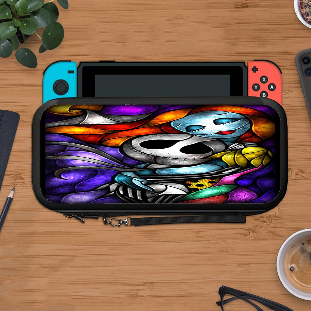 Jack Skellington And Sally In Stained Glasses Protective Carry Switch Nintendo Switch 2 Case
