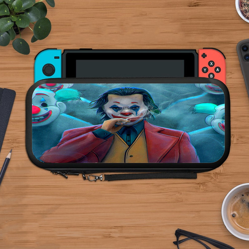 Joker 2019 Clown Mask Smoking Movie Art Protective Carry Switch Nintendo Switch 2 Case