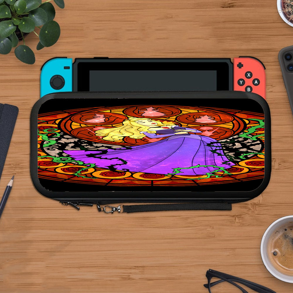 Kingdom Hearts Sleeping Beauty Stained Glass Protective Carry Switch Nintendo Switch 2 Case