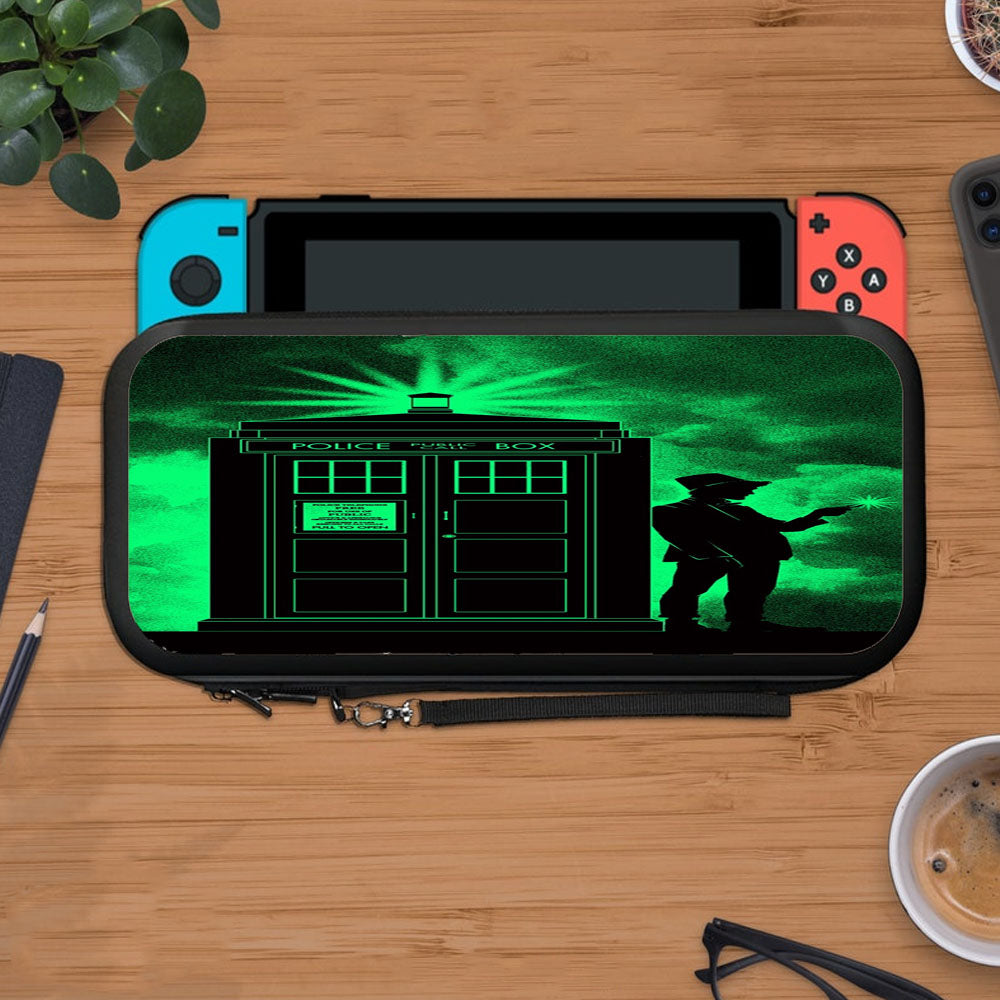 Light Green Clouds Dr Who Tardis Protective Carry Switch Nintendo Switch 2 Case