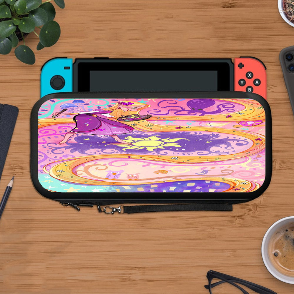 Long Hair Tangled Disney Princess Protective Carry Switch Nintendo Switch 2 Case