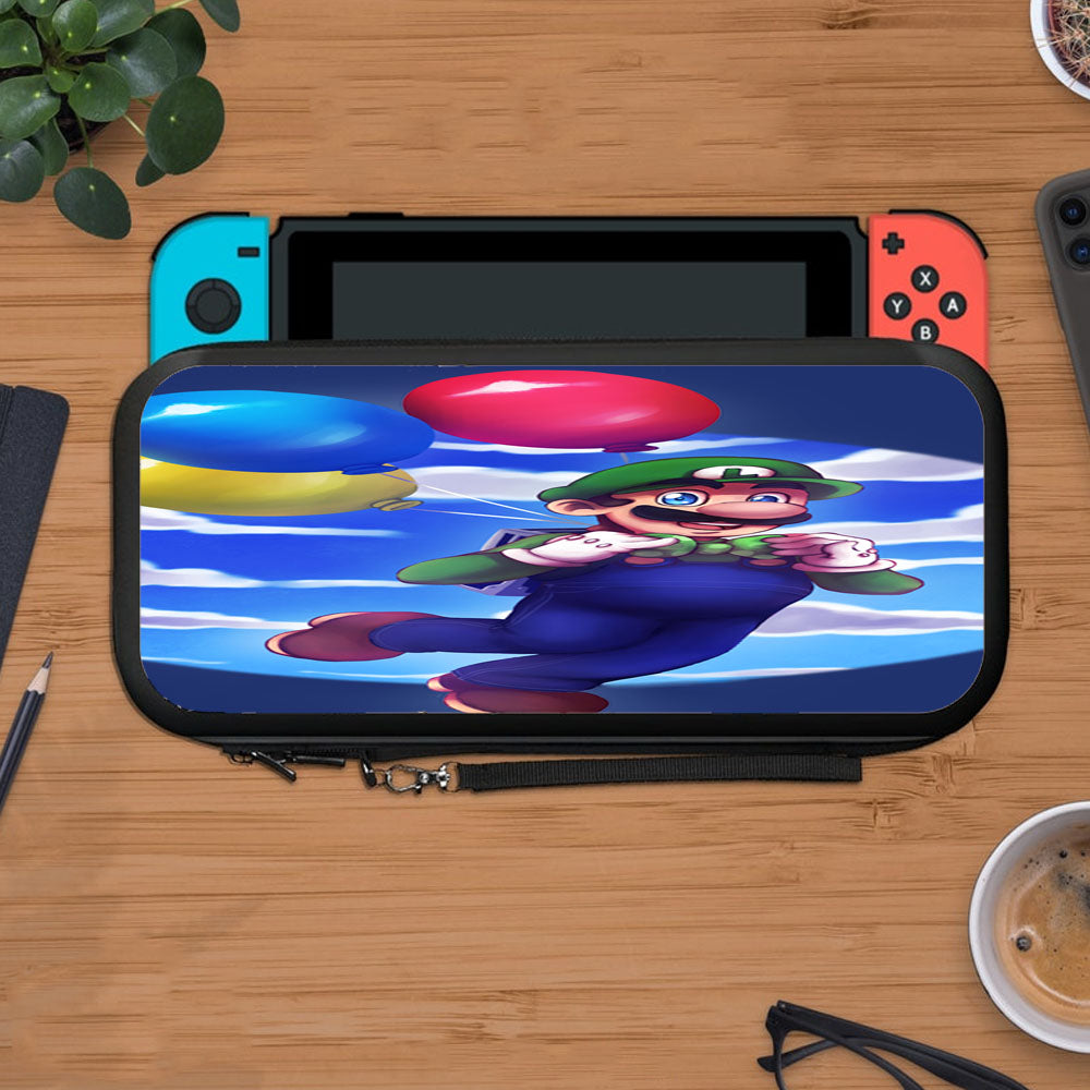 Luigi Mariobros Flying With Baloon Protective Carry Switch Nintendo Switch 2 Case
