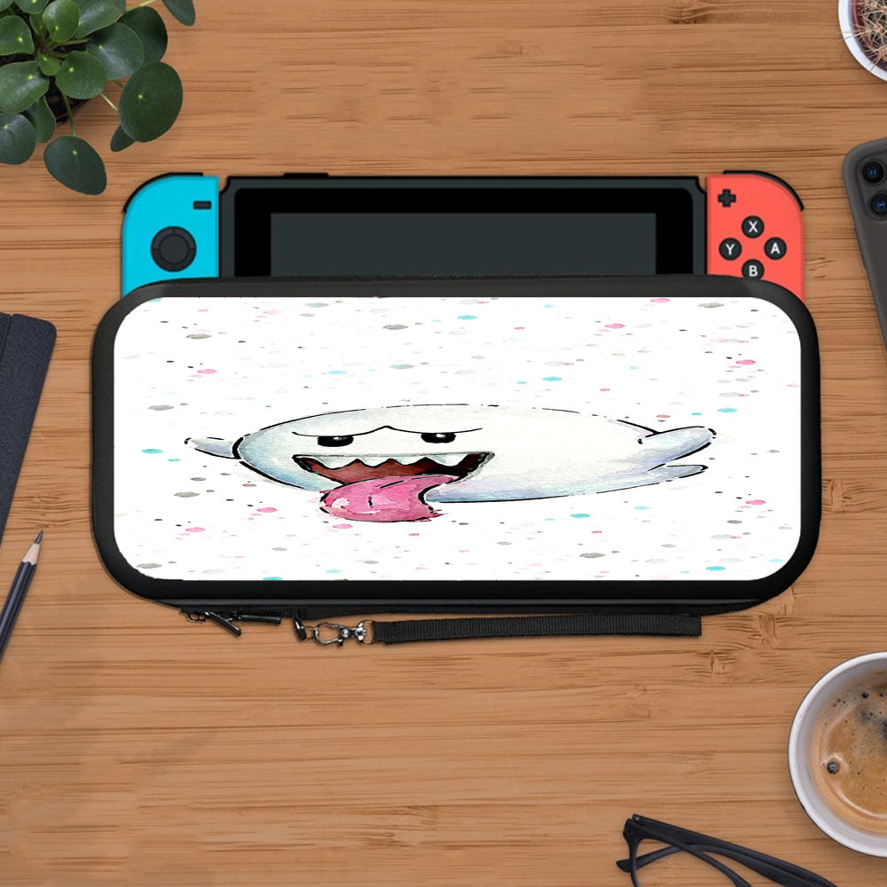 Mario Boo Ghost Nintendo Watercolor Drawing Protective Carry Switch Nintendo Switch 2 Case