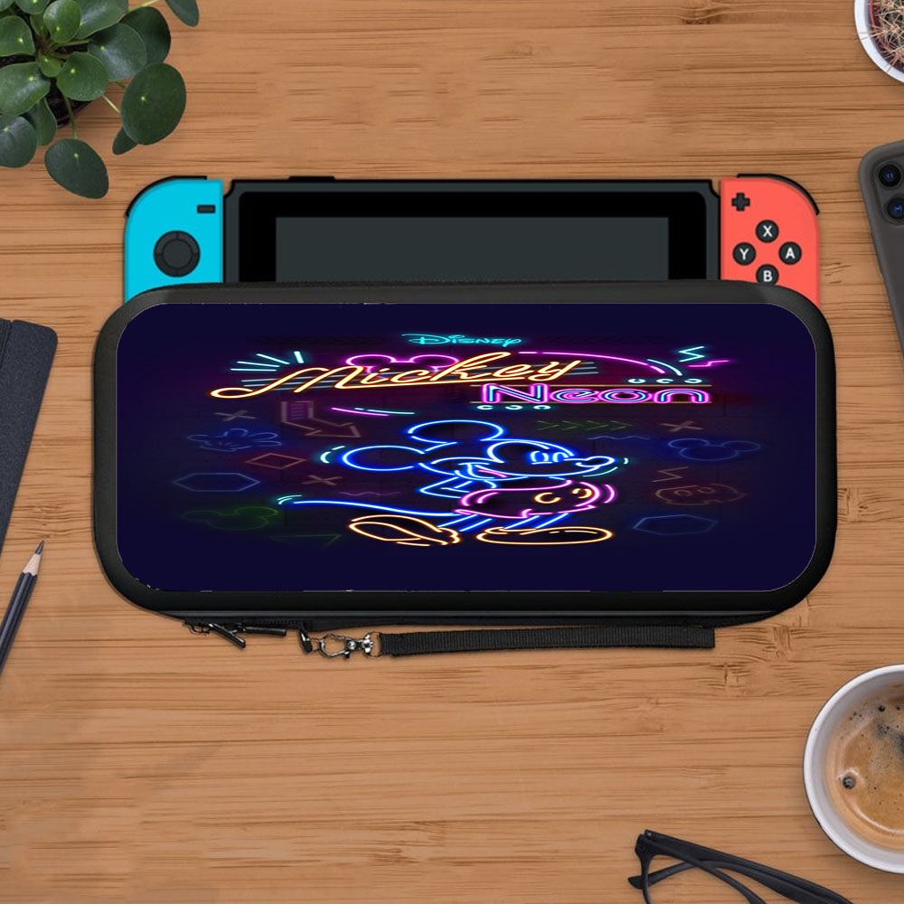 Mickey Mouse Neon Wallpaper Protective Carry Switch Nintendo Switch 2 Case