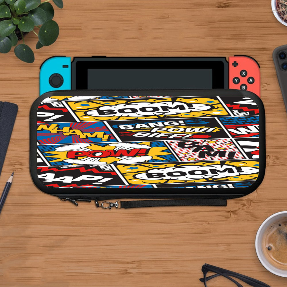 Modern Comic Book Superhero Pattern Protective Carry Switch Nintendo Switch 2 Case