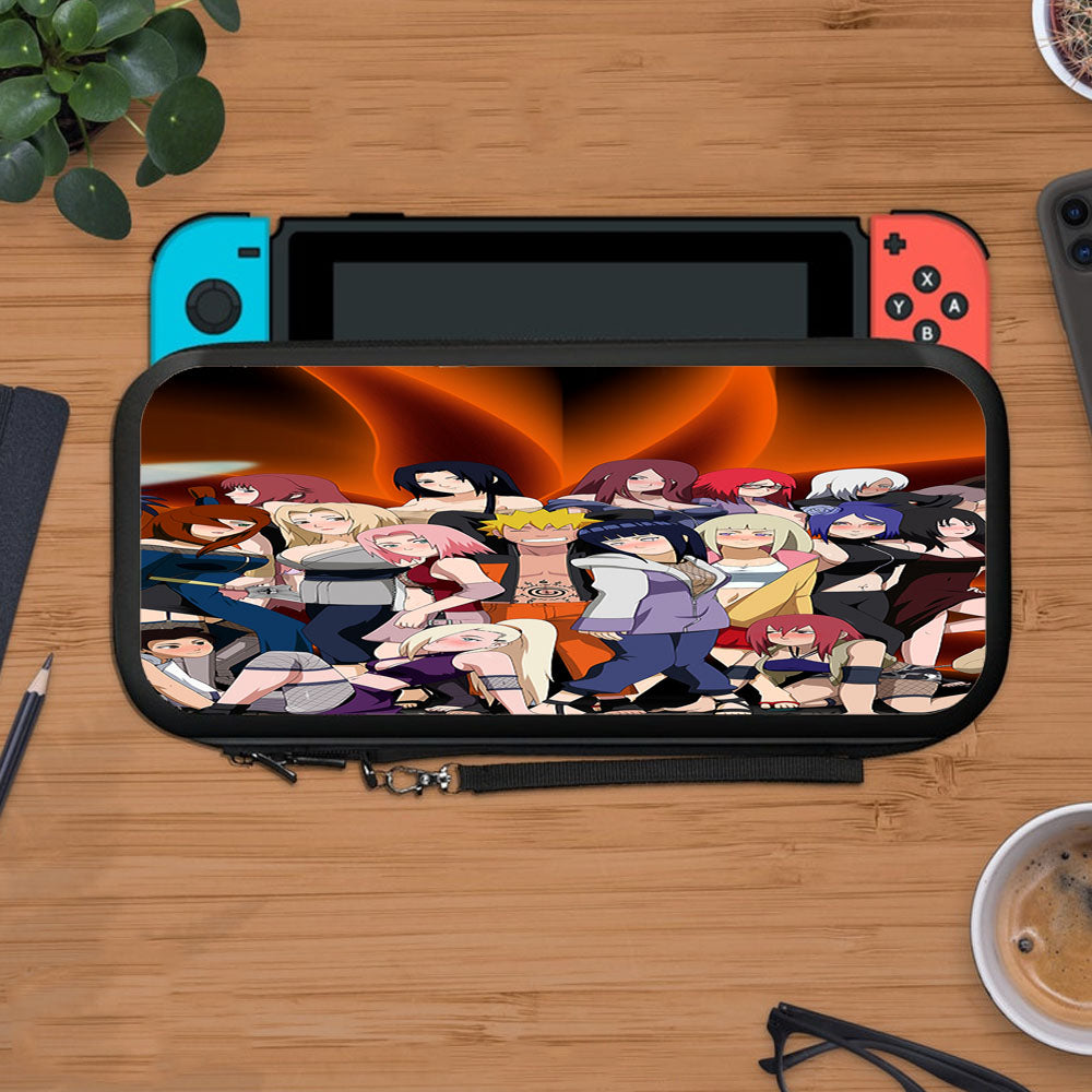 Naruto And All Girls Character Konoha Protective Carry Switch Nintendo Switch 2 Case