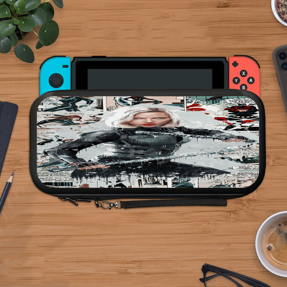 Natasha Black Widow Comic Painting Artwork Wallpaper Protective Carry Switch Nintendo Switch 2 Case