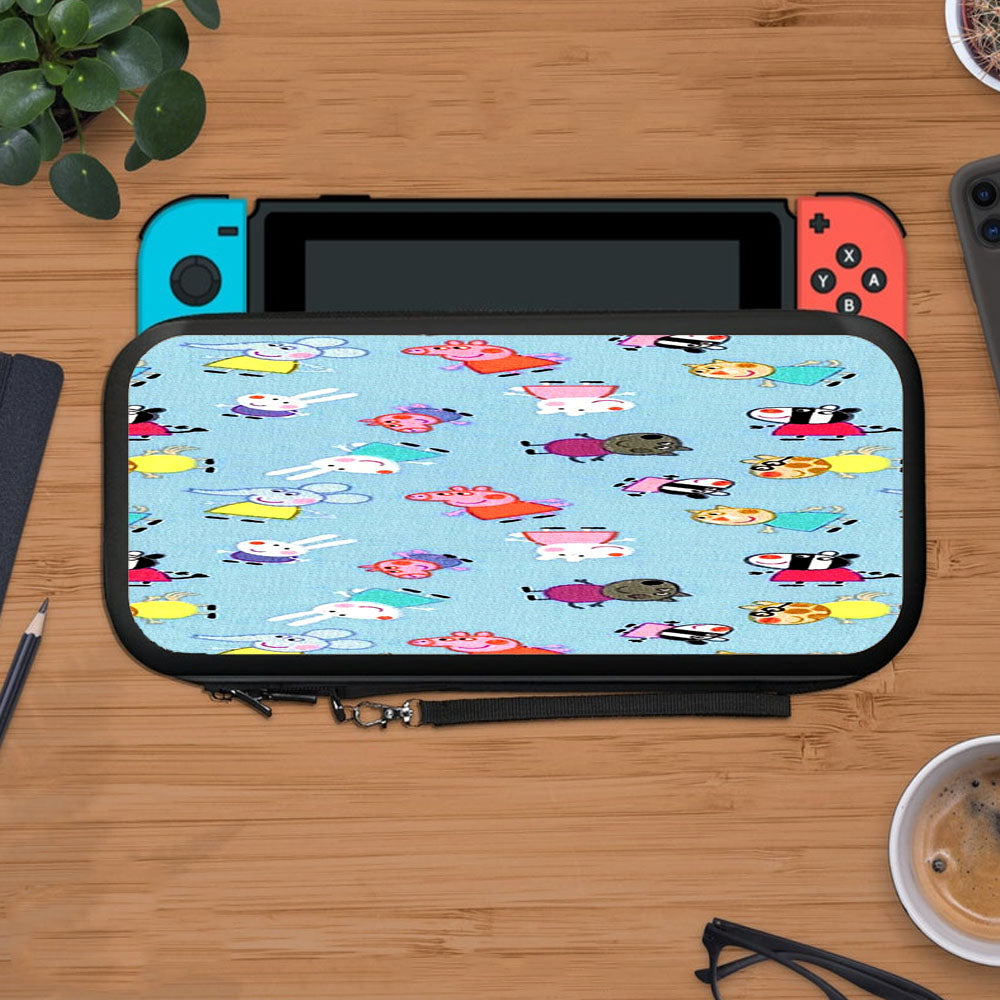 Peppa Pig Blue Character Doodle Protective Carry Switch Nintendo Switch 2 Case