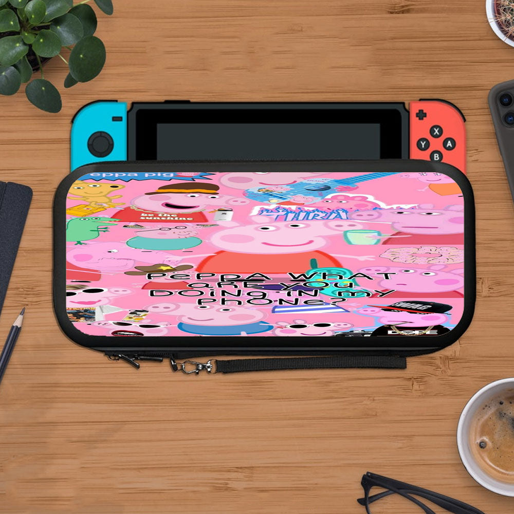 Peppa Pig Collages Wallpaper Protective Carry Switch Nintendo Switch 2 Case