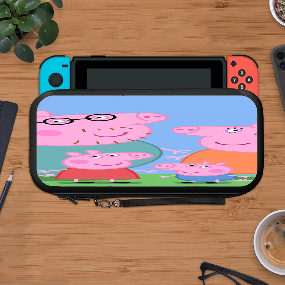 Peppa Pig Family Classic Animated Cartoon Protective Carry Switch Nintendo Switch 2 Case