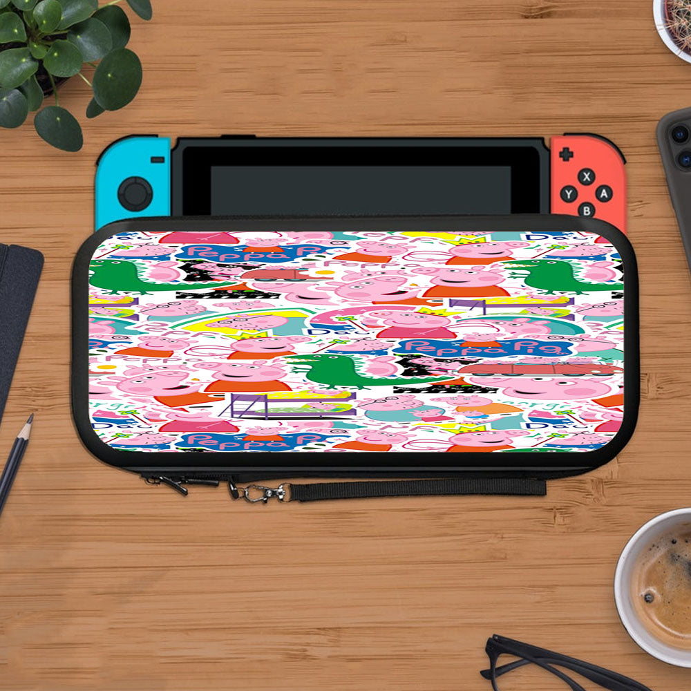 Peppa Pig Green Dinosaur Sticker Collection Protective Carry Switch Nintendo Switch 2 Case