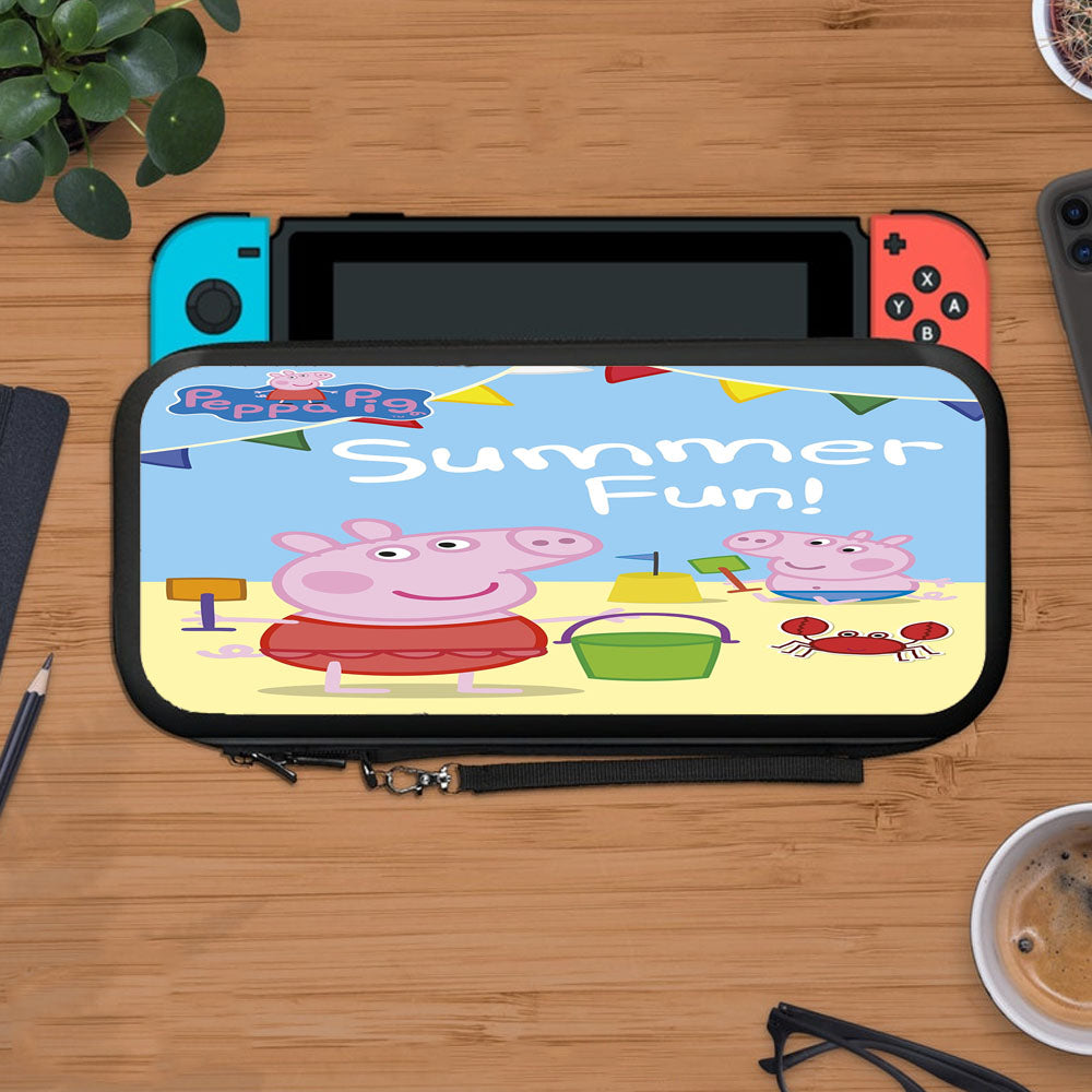 Peppa Pig Summer Fun Wallpapers Protective Carry Switch Nintendo Switch 2 Case