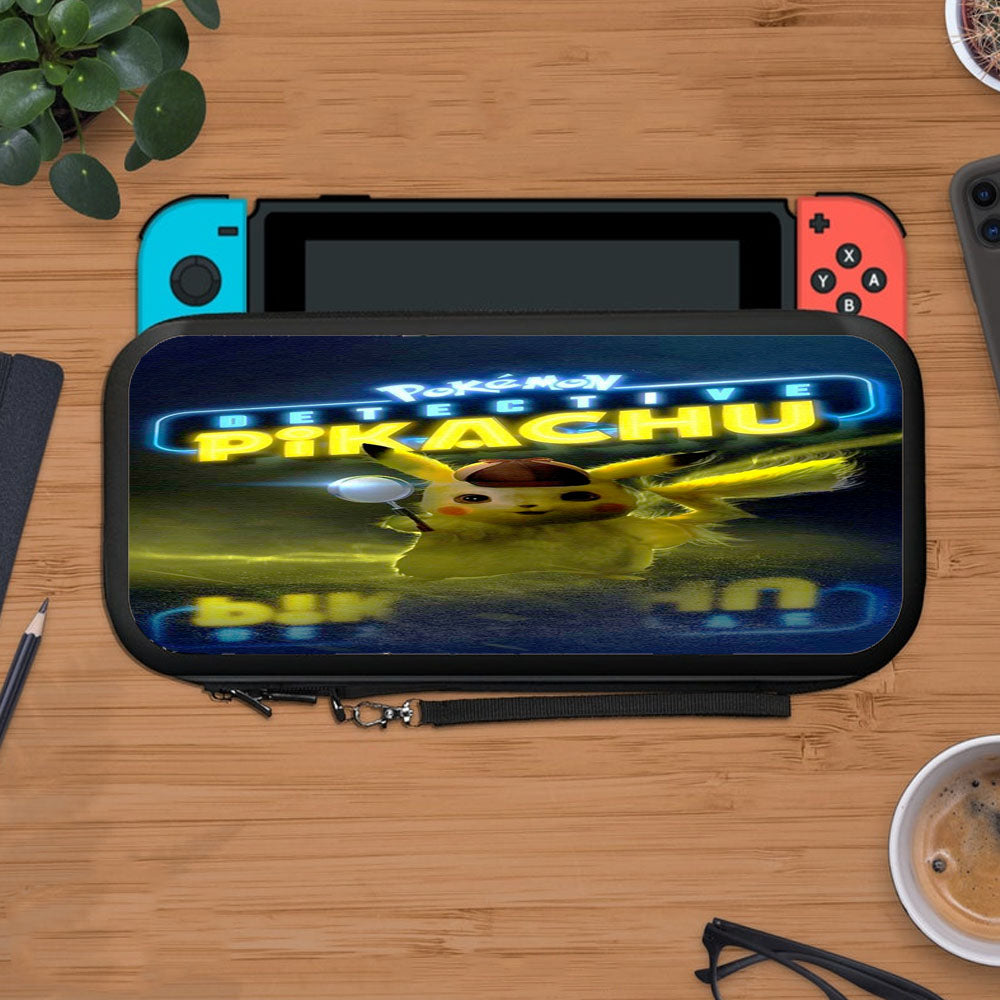 Pokemon Detective Pikachu Poster Canvas Protective Carry Switch Nintendo Switch 2 Case
