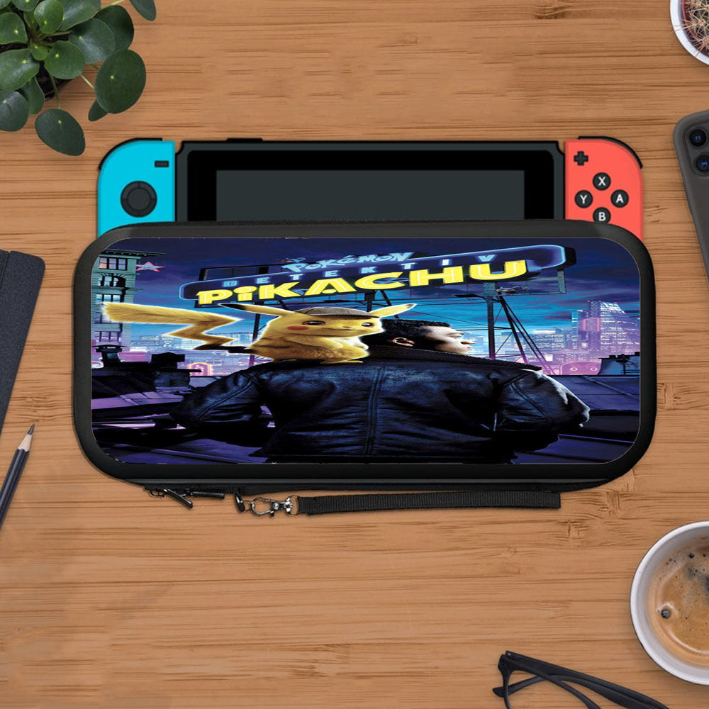 Pokemon Detektiv Pikachu Poster Movie Protective Carry Switch Nintendo Switch 2 Case
