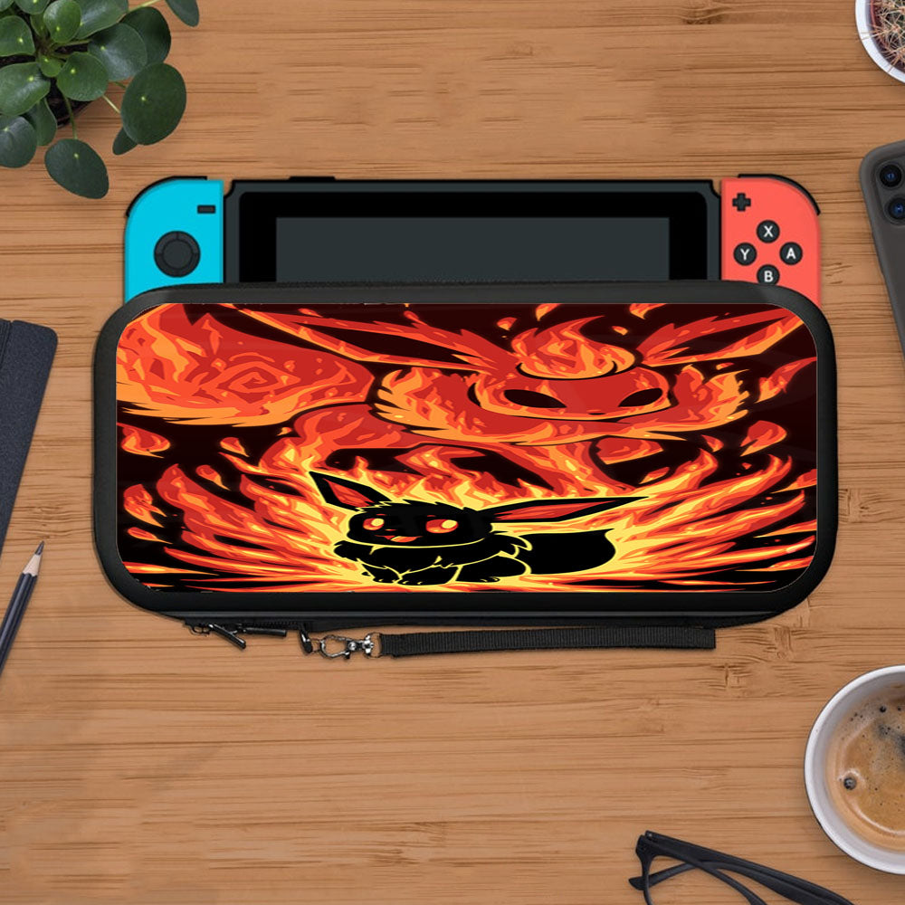 Pokemon Evolution Eevee To Flareon Protective Carry Switch Nintendo Switch 2 Case