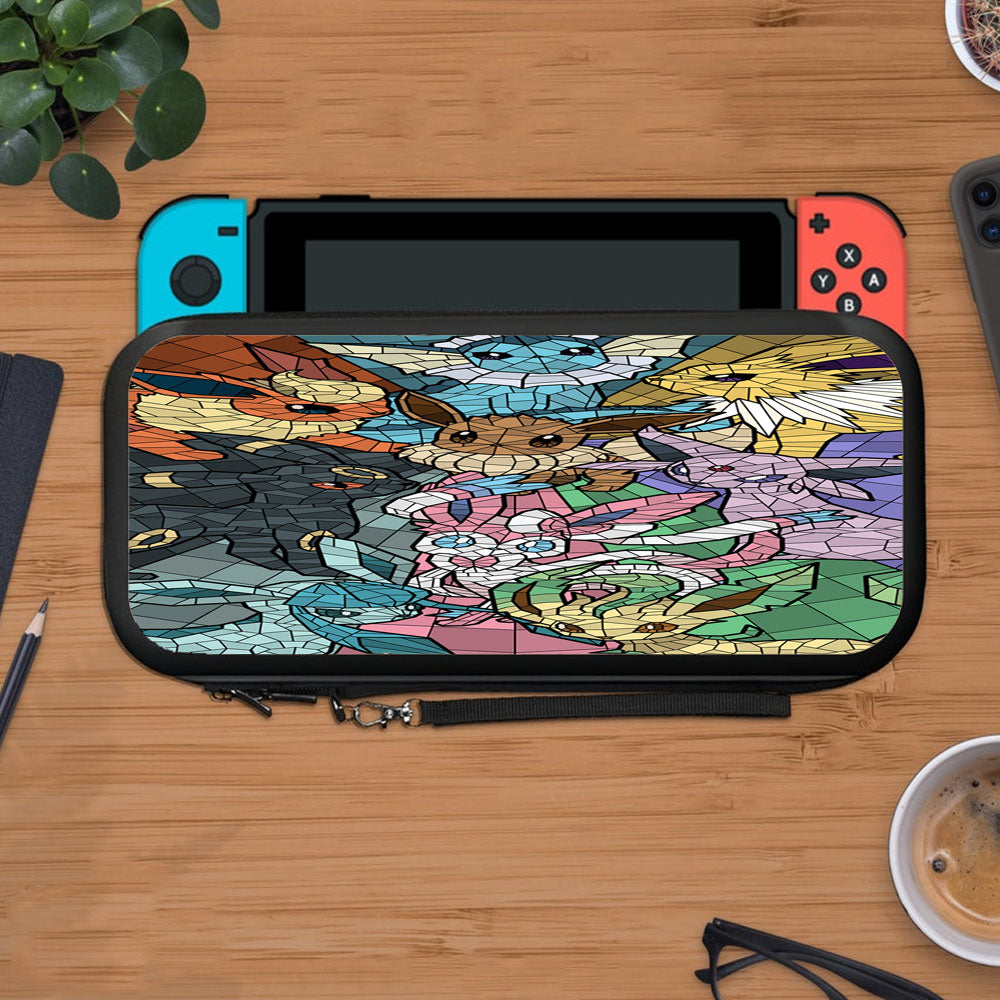 Pokemon Stained Glass Eevee Evolutions Protective Carry Switch Nintendo Switch 2 Case