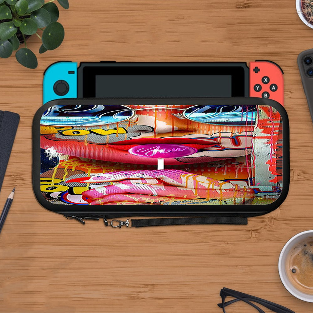 Pop Art Girl With Candy Comic Style Protective Carry Switch Nintendo Switch 2 Case