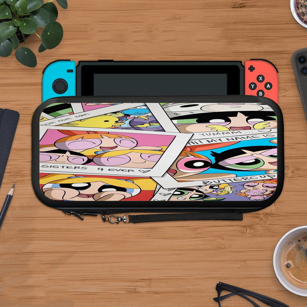 Powerpuff Girls Comic Polarid Collage Protective Carry Switch Nintendo Switch 2 Case