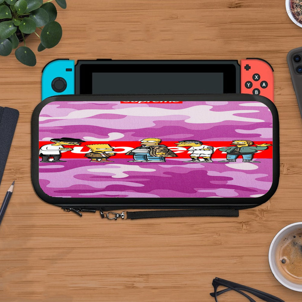 Purple Army Pattern The Simpson Hypebeast Style Protective Carry Switch Nintendo Switch 2 Case