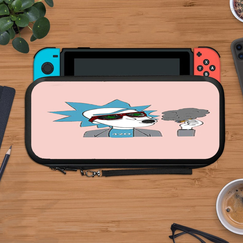 Rick And Morty Dab Rig Cannabis Marijuana Stoner Gift Protective Carry Switch Nintendo Switch 2 Case