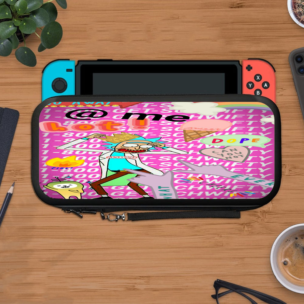 Rick And Morty Get Schwifty Sticker Protective Carry Switch Nintendo Switch 2 Case