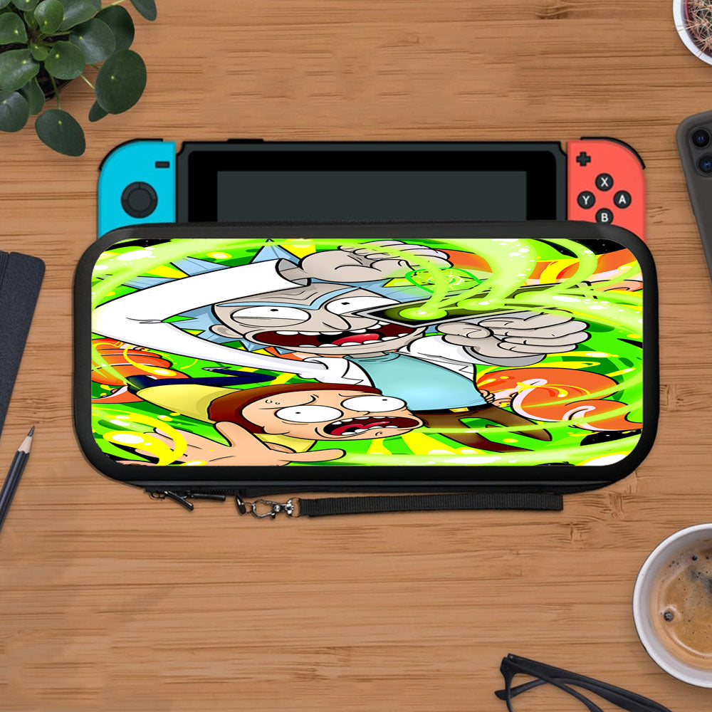 Rick And Morty Poster Green Protective Carry Switch Nintendo Switch 2 Case