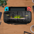 Rugrats Reptar Monster Gun Dark Wood Wallpaper Protective Carry Switch Nintendo Switch 2 Case