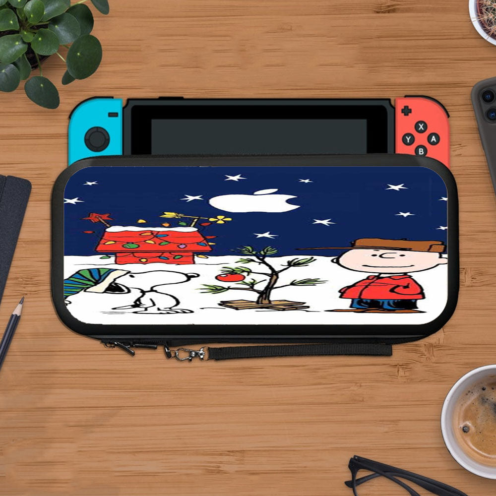 Snoopy And Charlie Brown Christmas Lights Apple Protective Carry Switch Nintendo Switch 2 Case