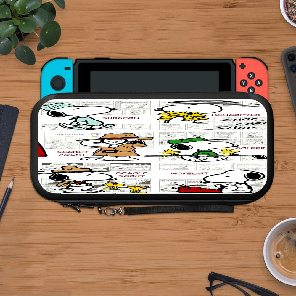 Snoopy Many Faces Comics Protective Carry Switch Nintendo Switch 2 Case