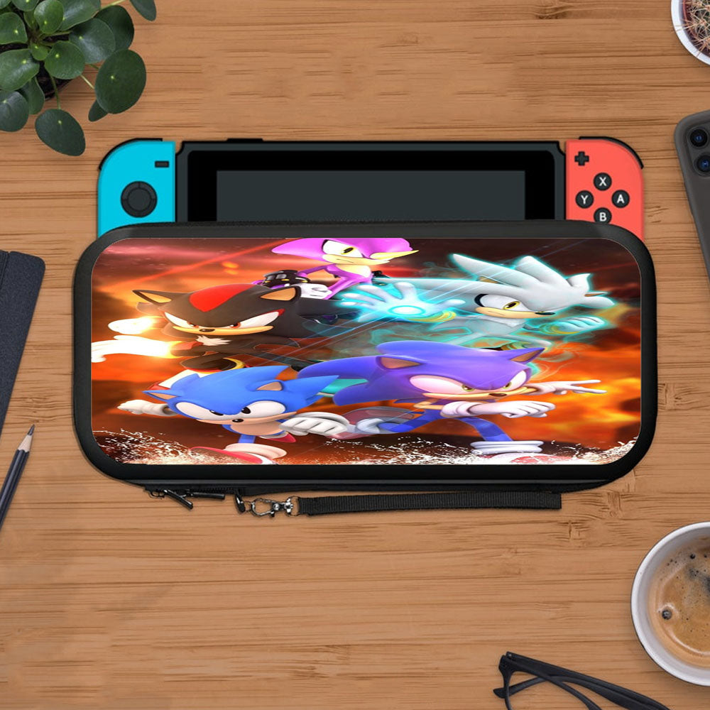 Sonic Force Characters Wallpaper Protective Carry Switch Nintendo Switch 2 Case